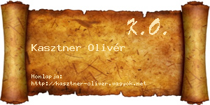 Kasztner Olivér névjegykártya